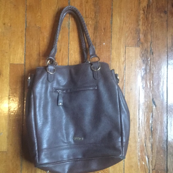 Brown Jessica Simpson Faux Leather Tote - Picture 2 of 3